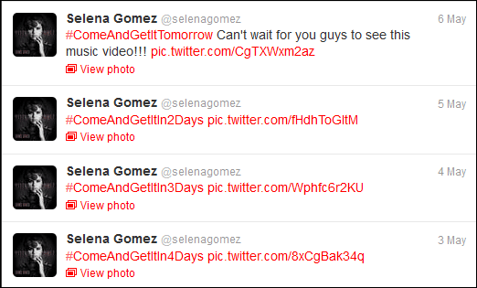 Selena Gomez social media posts