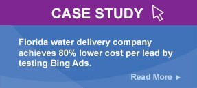 Case Study Bing ad with text reading 