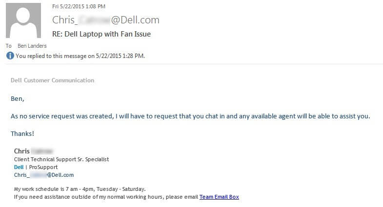 Dell Hell Support Email