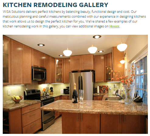 add photo gallery to home remodeling websites