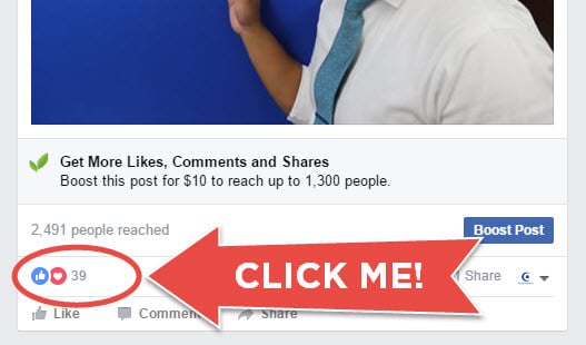 the like button on facebook
