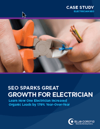 SEO Sparks Great Growth For Electricians Case Study Cover