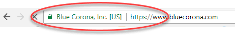 ssl certificates in the URL bar for secure websites