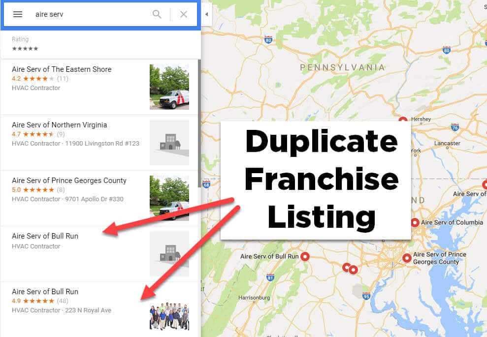 local seo and digital markeitng for multiple locations. A google map