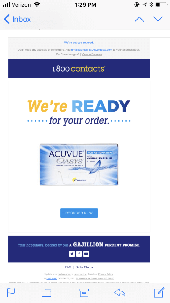 best email marketing examples 1800 contacts