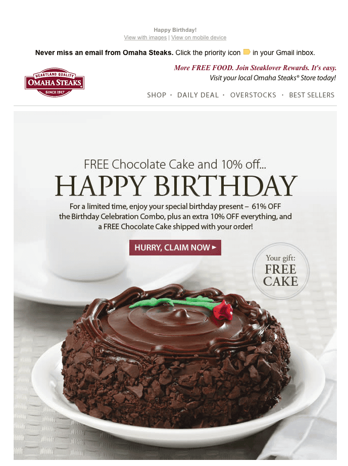 email marketing template help - happy birthday email campaign