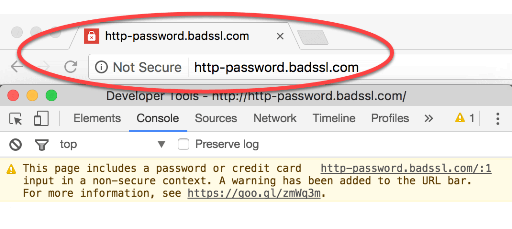 SSL Https site unsecured warning from Google