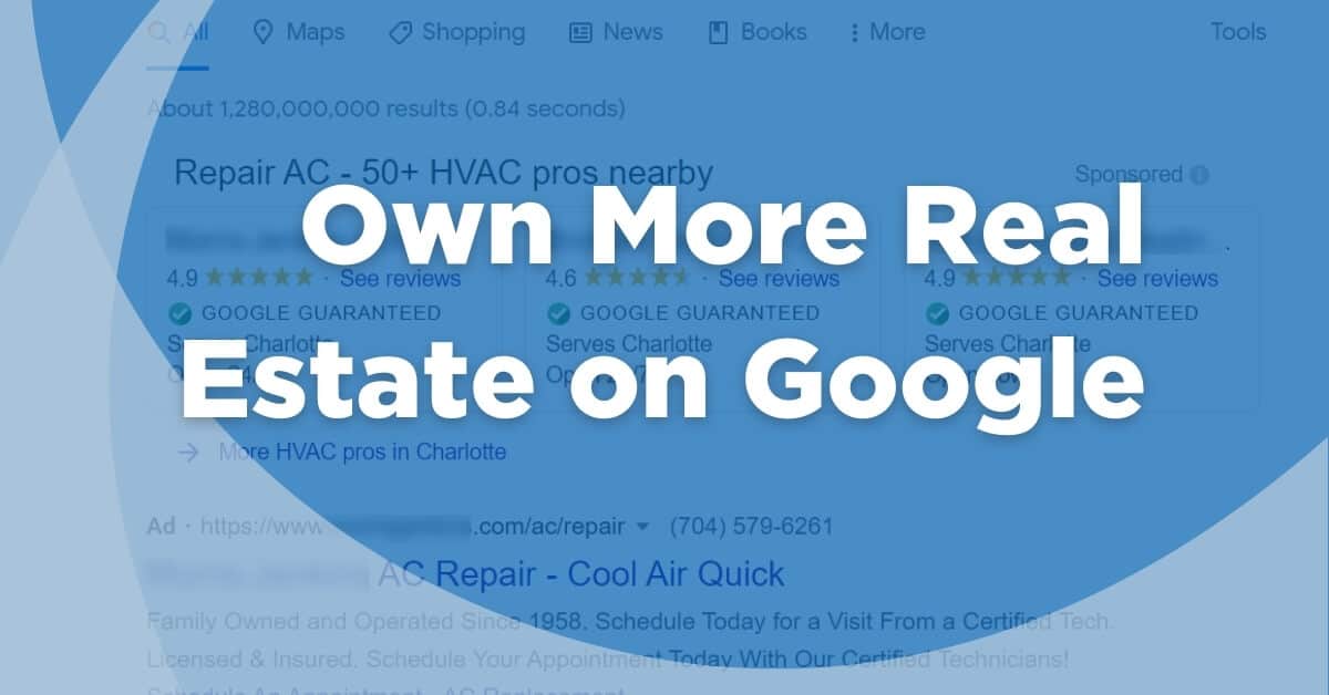 blog banner: how to get your hvac business on the first page of Google