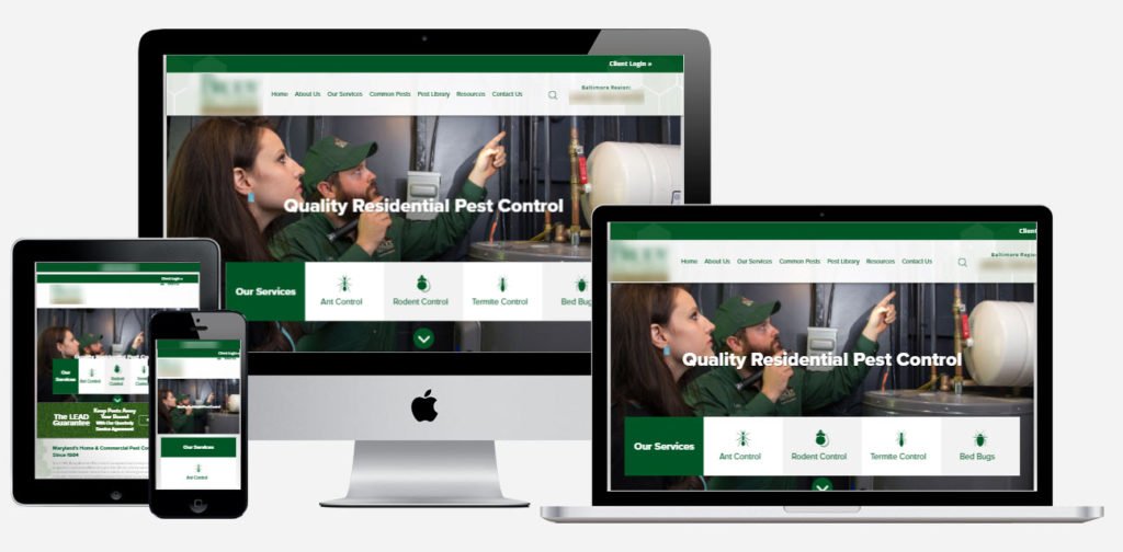 pest control website from a pest control marketing company. A new website is part of the pest control marketing ideas we provide