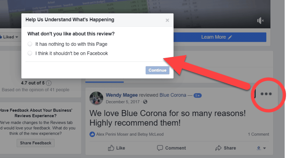 how to report false reviews facebook 2019
