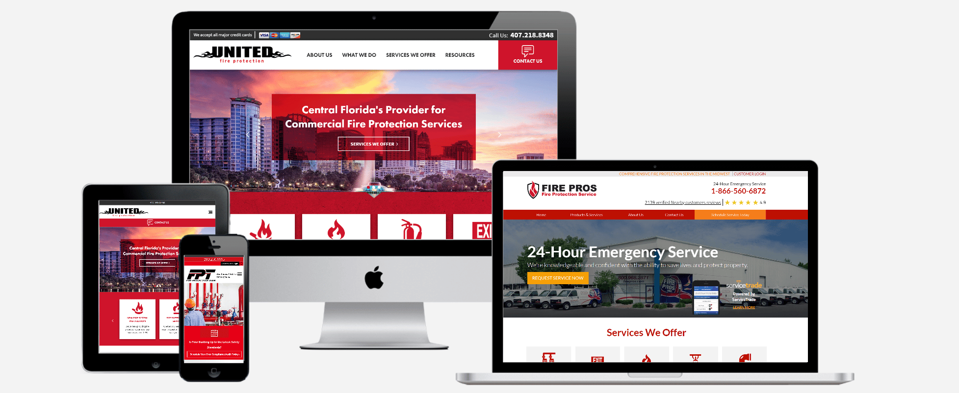 fire protection website design
