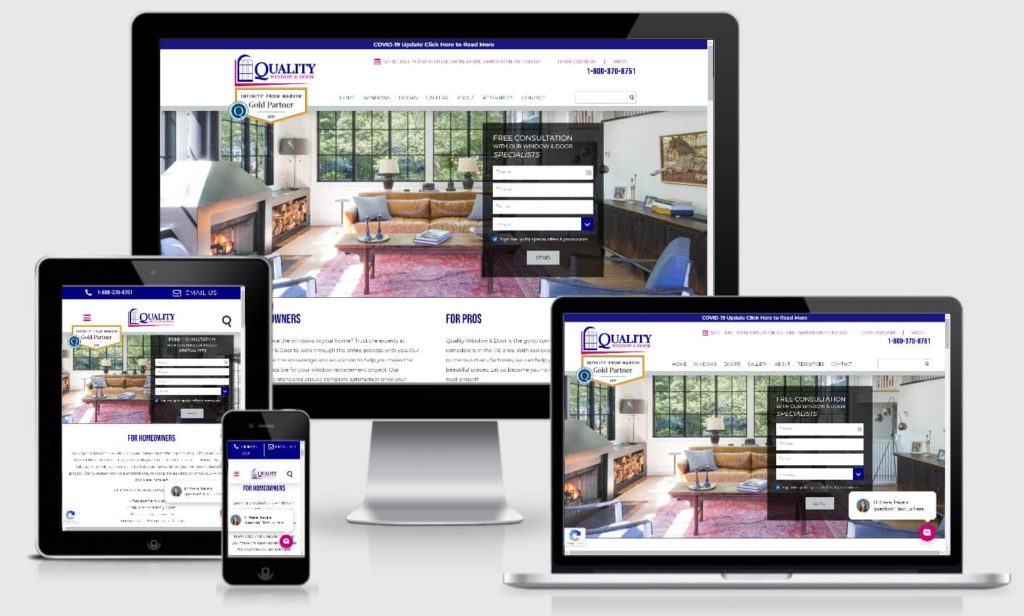 Responsive website design for window and door companies