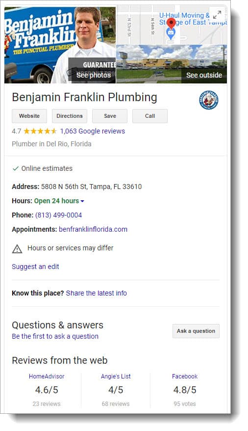 Knowledge graph powered by franchise local SEO services