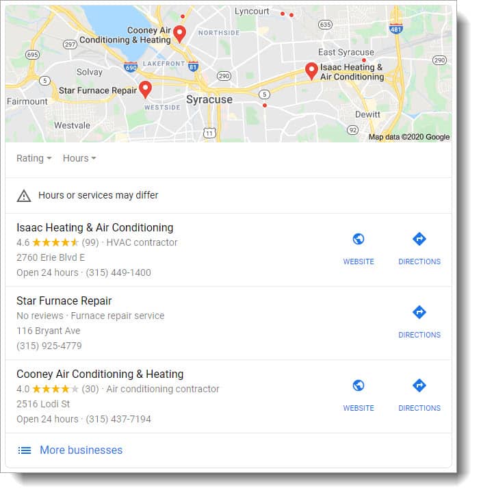 local seo services for hvac companies results
