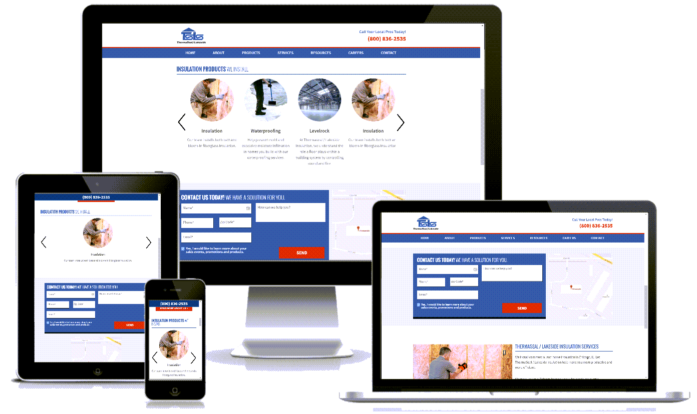 custom insulation website designed for insulation contractor