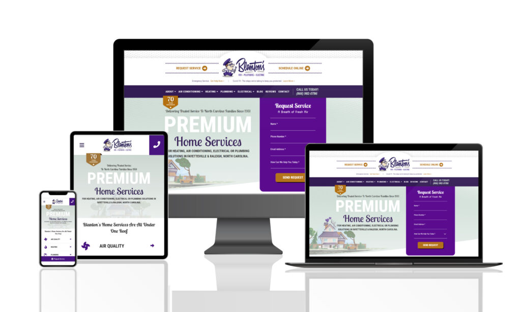 HVAC website design - Blanton's