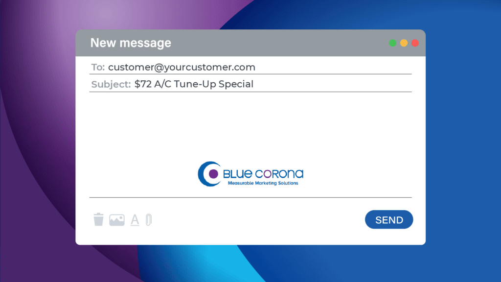 HVAC email subject line with special offer