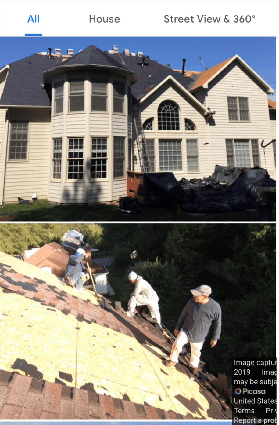 Google Business Profile photos for roofer