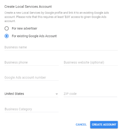 Google Local Services Ads setup