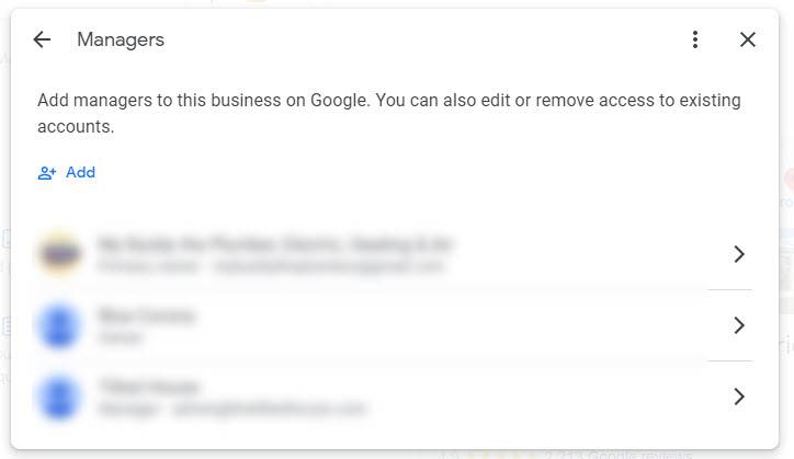 Managing users and managers on Google's New Merchant Experience (Google Business Profile)