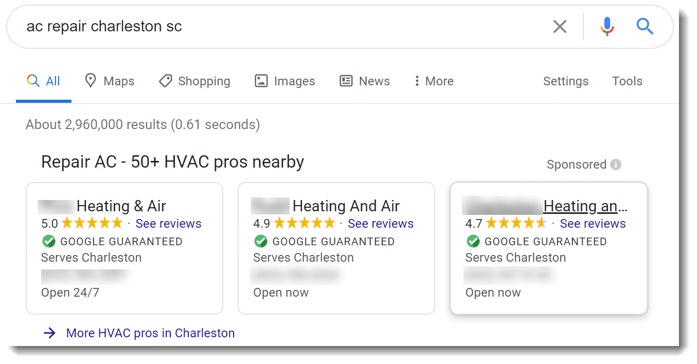 google local services ads for hvac companies